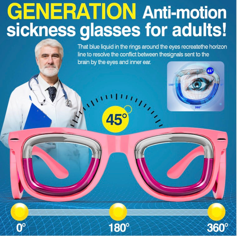 Swift Portable Anti-motion Sickness Liquid Glasses Outdoor Travel Kids Girl/Boy 4-5-6-7-8-9 years Gift